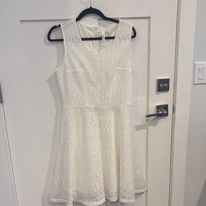 NY Collection White Lace Mini Dress